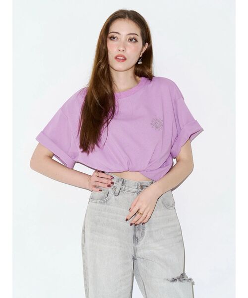 ジーンズ デニム デニムパンツ カットアウトハイウエストワイドデニムパンツ「セットアップ着用可能」 レディース_21
