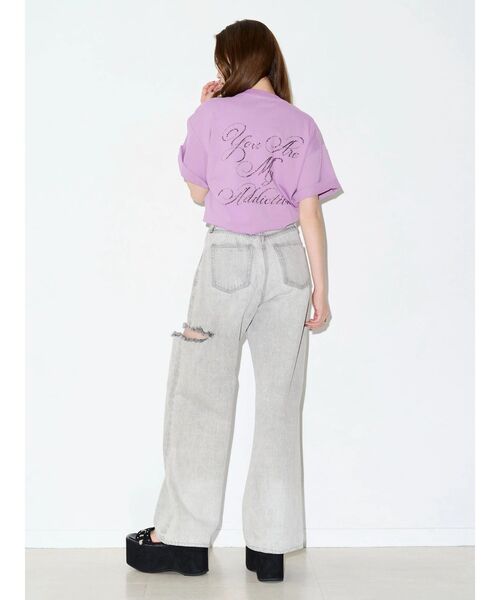 ジーンズ デニム デニムパンツ カットアウトハイウエストワイドデニムパンツ「セットアップ着用可能」 レディース_23