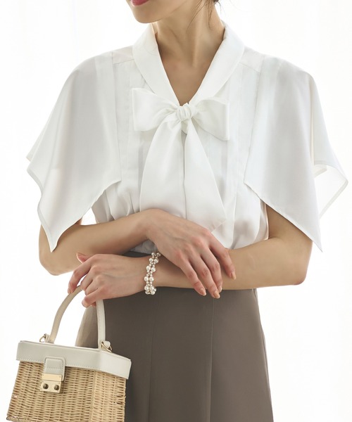 「RUIRUE BOUTIQUE」 半袖ブラウス M パープル レディース_画像4