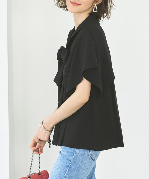 「RUIRUE BOUTIQUE」 半袖ブラウス M パープル レディース_画像7
