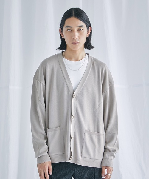 「PUBLIC TOKYO」 ニットカーディガン 2 アイボリー メンズ_画像7