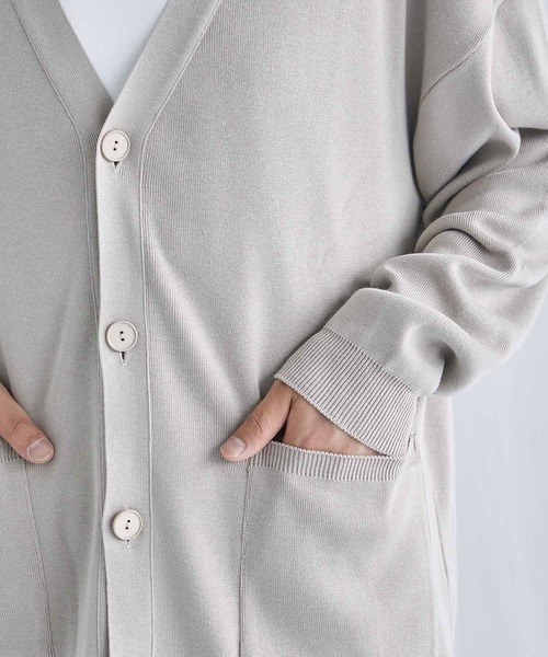 「PUBLIC TOKYO」 ニットカーディガン 2 アイボリー メンズ_画像9