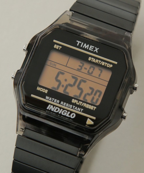 TIMEX beams INDIGLO デジタル腕時計 ブラック BEAMS x Timex Black Classic Digital Collab Watch | Hypebeast