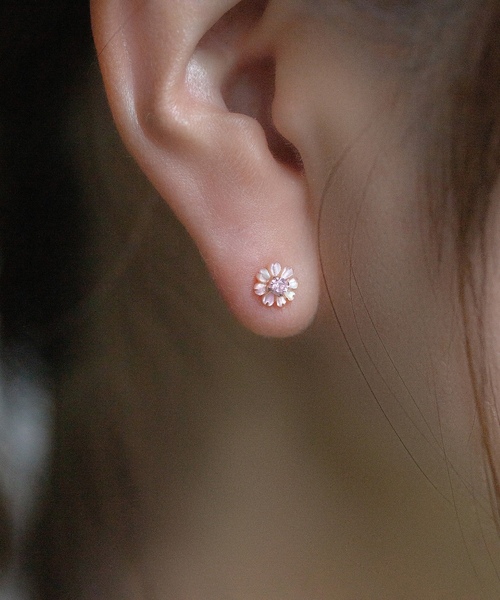 「BLOOM」 ピアス（片耳用） - ピンクゴールド レディース_画像2