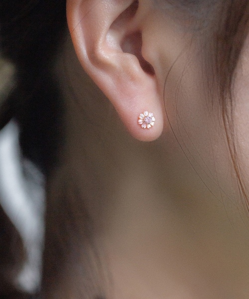 「BLOOM」 ピアス（片耳用） - ピンクゴールド レディース_画像5