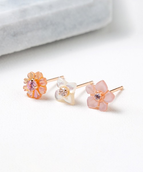 「BLOOM」 ピアス（片耳用） - ピンクゴールド レディース_画像8