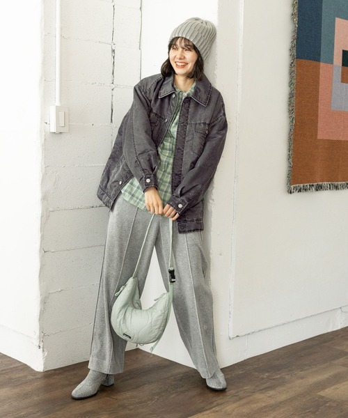 niko and…（ニコアンド） デニムジャケット FREE チャコール