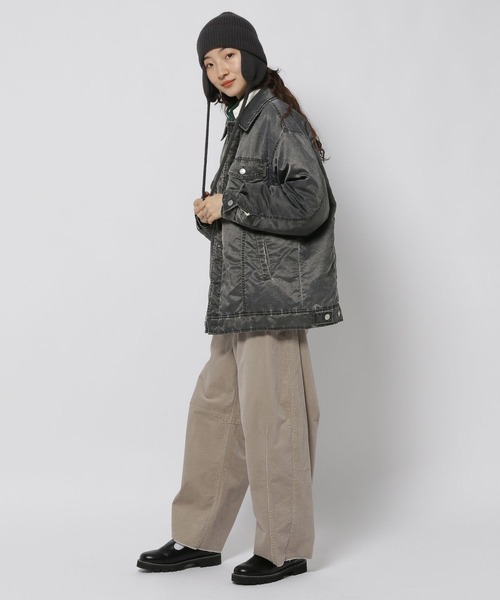 niko and…（ニコアンド） デニムジャケット FREE チャコール