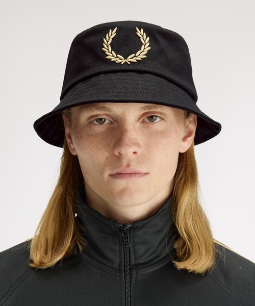 新品タグ付FRED PERRY ブラックボーラー帽 FRED PERRY（フレッドペリー） 帽子 ハット メンズ Bold Branding