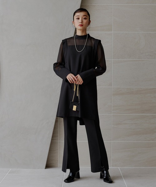 「RUIRUE BOUTIQUE」 セットアップ L ネイビー レディースの画像