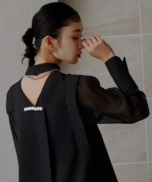「RUIRUE BOUTIQUE」 セットアップ L ネイビー レディースの画像