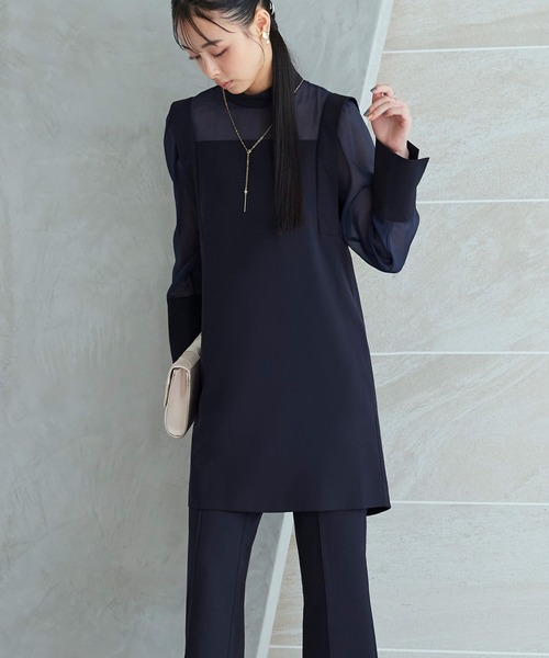 「RUIRUE BOUTIQUE」 セットアップ L ネイビー レディースの画像