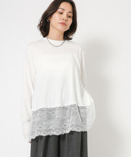 裾レースロンT 店舗限定》裾レースロンT | Tシャツ・カットソー | Arpege story