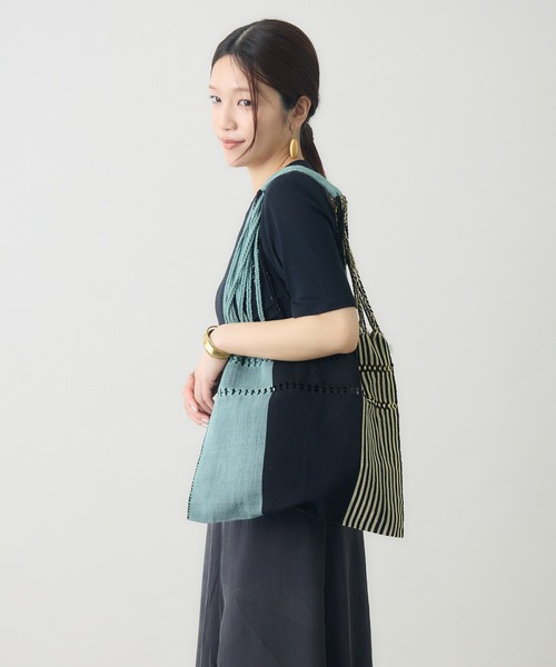 kuros'（クロス） トートバッグ ハンモックバッグ ソリッドストライプ