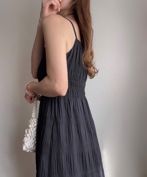 「FILLOU」 キャミソールワンピース MEDIUM ブラック レディース_画像3
