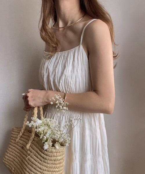 「FILLOU」 キャミソールワンピース MEDIUM ブラック レディース_画像5