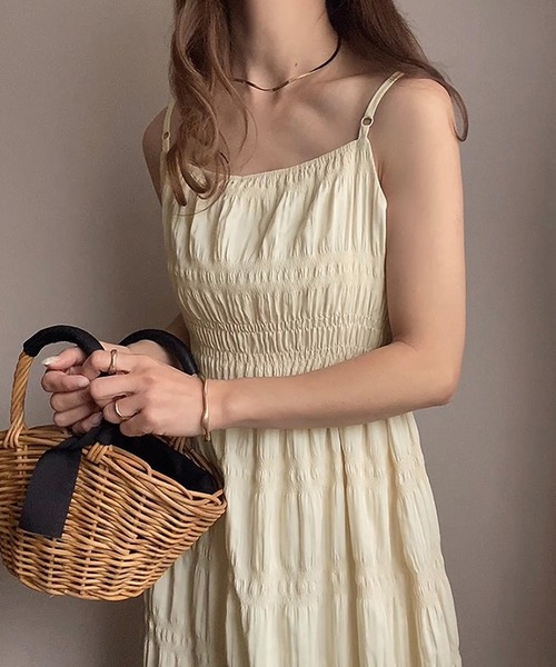 「FILLOU」 キャミソールワンピース MEDIUM ブラック レディース_画像8