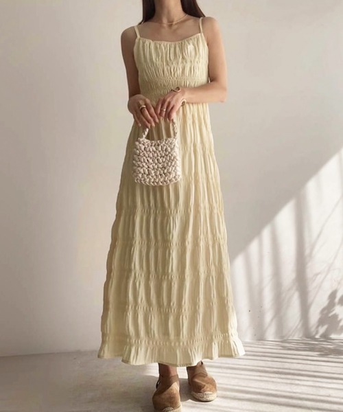 「FILLOU」 キャミソールワンピース MEDIUM ブラック レディース_画像9