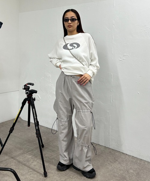 「WHO'S WHO gallery」 長袖カットソー FREE チャコールグレー レディース_画像4