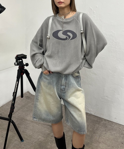「WHO'S WHO gallery」 長袖カットソー FREE チャコールグレー レディース_画像5
