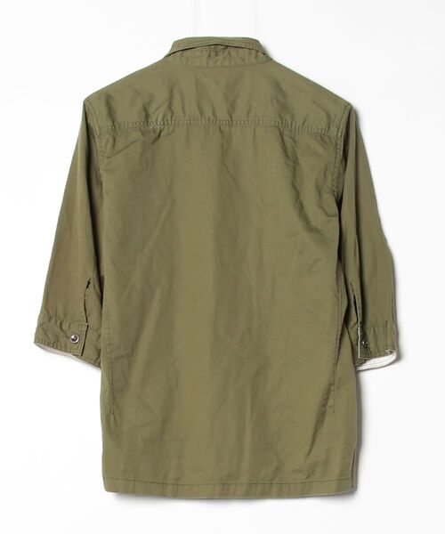 「SHIPS JET BLUE」 7分袖シャツ LARGE グリーン メンズ_画像2