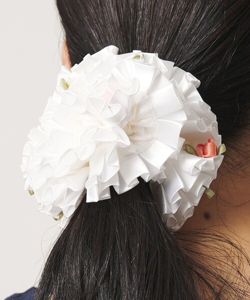 Good Squish フリルヘアバンド ホワイト GOOD SQUISH（グッド スクイッシュ） シュシュ 「GOOD SQUISH」THE