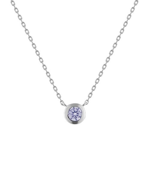 タンザナイト ネックレス シルバー 天然タンザナイト ネックレス 3×4mm 