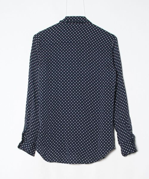 「EQUIPMENT」 ドット柄長袖シャツ X-SMALL ネイビー レディース_画像2