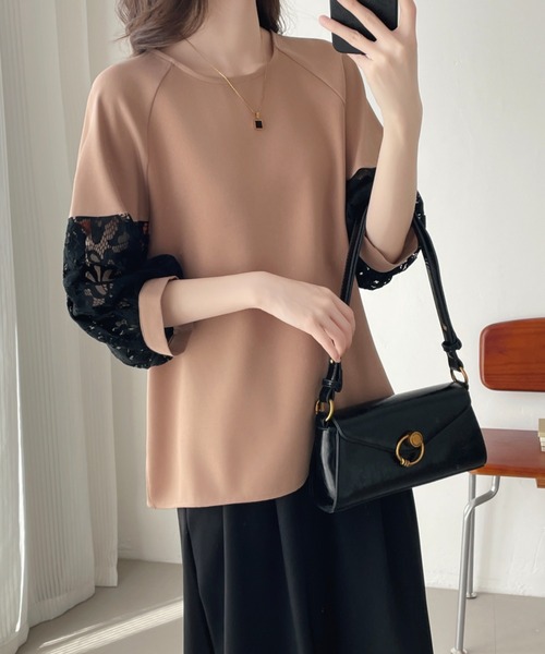 「ABITOKYO」 7分袖ブラウス X-LARGE グレー レディース_画像6