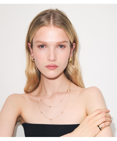 TORY BURCH（トリーバーチ） フープ ピアス アイコン エナメル ダブル