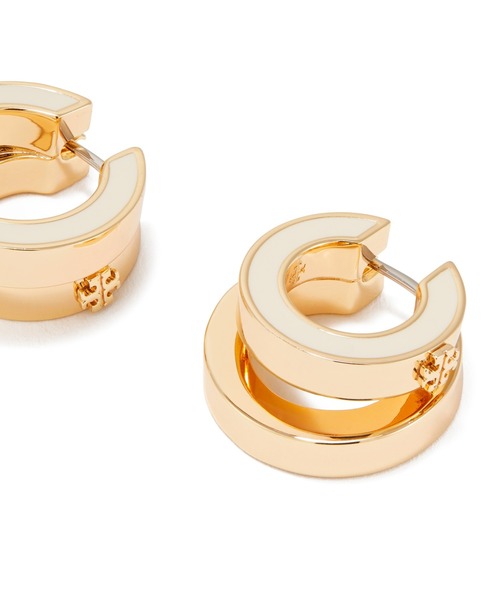 TORY BURCH（トリーバーチ） フープ ピアス アイコン エナメル ダブル