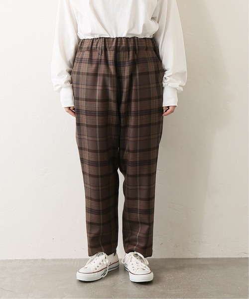 journal standard luxe　チェックサルエルパンツ JOURNAL STANDARD LUXE パンツ サキソニーチェック サルエル