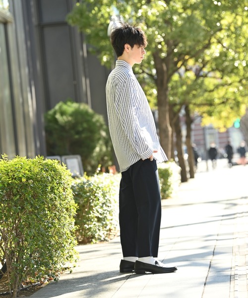 NAVY（ファッション） シャツ ルーズシルエットストライプ L/S