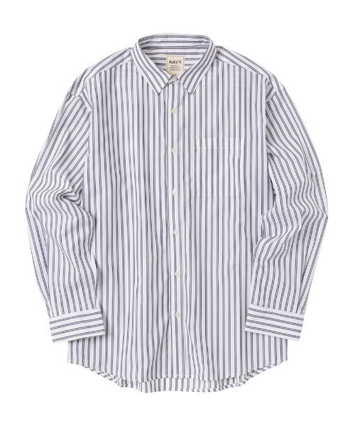 NAVY（ファッション） シャツ ルーズシルエットストライプ L/S