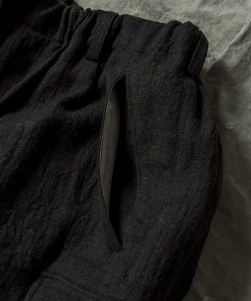 パンツ LIDNM WOOL LINEN UTILITY SLACKS L LIDnM カーゴパンツ LINEN WOOL FATIGUE SHORTS メンズ