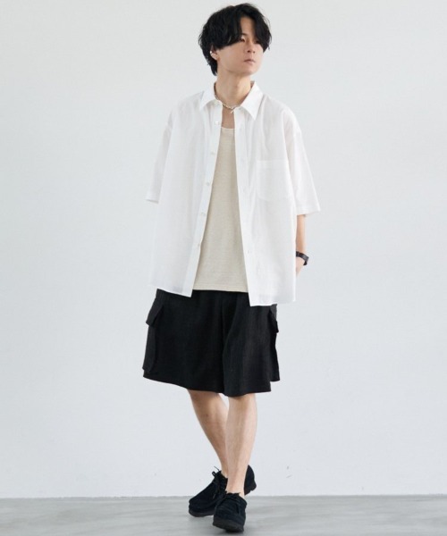 パンツ lidnm WOOL LINEN OXFORD BAGS LIDNM / Llife ONLINE STORE / WOOL LINEN OXFORD BAGS