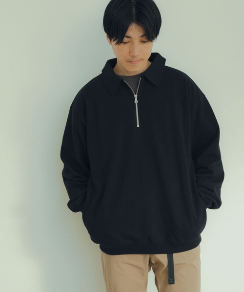 送料関税込[EMPTY REFERENCE]スウェット★日本未入荷★男女兼用 ITEMS URBANRESEARCH トレーナー スウェット ハーフジップ