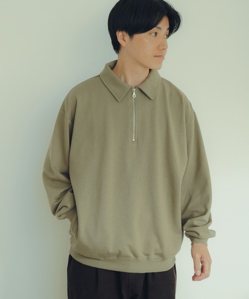 ITEMS URBANRESEARCH トレーナー スウェット ハーフジップ
