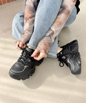 スニーカー 軽量 × クッション 厚底 スニー...の詳細画像2
