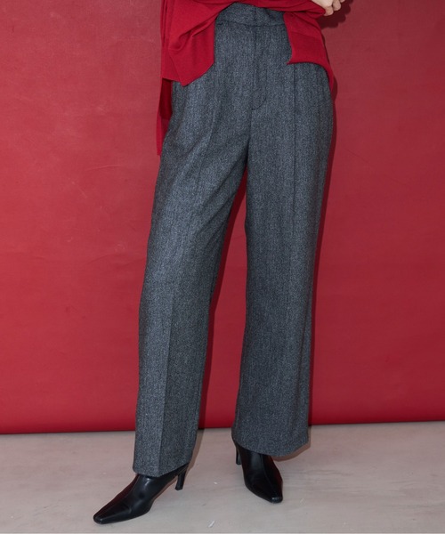 JOSE MOON（ジョゼムーン） パンツ WOOL TWEED TUCK PANTS/ウール