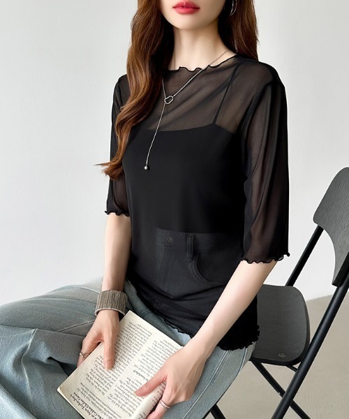 COCOMOMO tシャツ 「2タイプ×カラー展開あり」 シアートップス