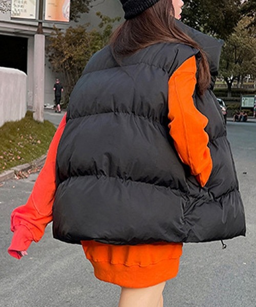 ダウンベスト ベスト スタンドネック中綿ベスト レディース メンズ