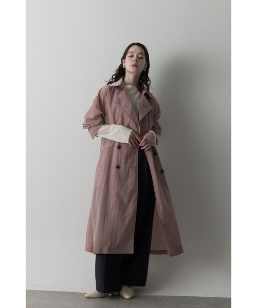 極上の一品✨美品✨ESTNATION LIMONTAナイロン トレンチコート Limue トレンチコート コート シアナイロントレンチコート