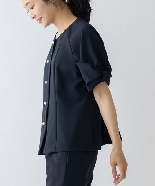 Sono ブラウス シャツ 「SONO/ソーノ」SONO NAVY 防シワダブル Sono ブラウス シャツ 「SONO/ソーノ」SONO NAVY 防シワダブル