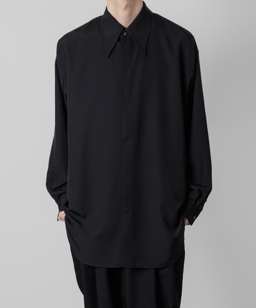 シャツ oversized Crepe de Chine shirt メンズ メンズファッション