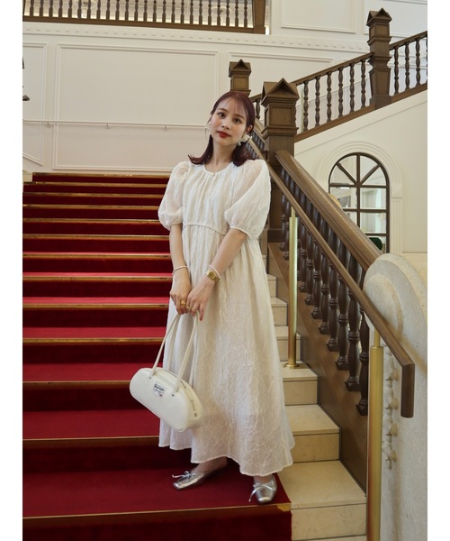 ワンピース philme piping collar one-piece CLANE(クラネ)｜STAND COLLAR WAIST TIE ONEPIECE/ワンピース