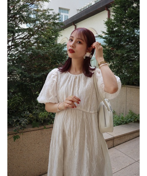 JUMELLE（ジュメロ） ワンピース 半袖 Wrinkle piping OP : ZOZOTOWN
