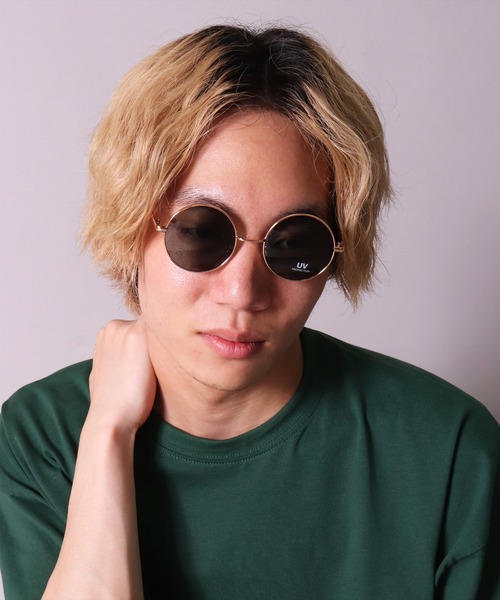 【NEW BORN BRC1】★かわいいラウンドサングラス★ユニセックス BAYBLO サングラス (CR)「ユニセックス」カラーレンズ メタル