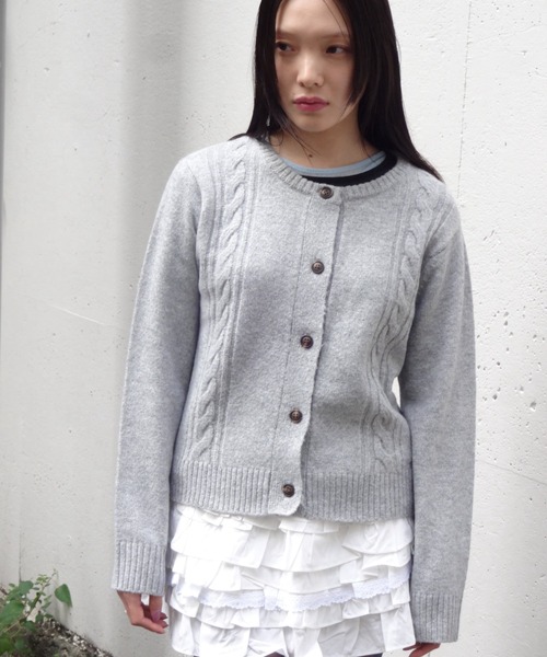 FEKETE（フェケテ） カーディガン SCENTED CABLE KNIT CARDIGAN