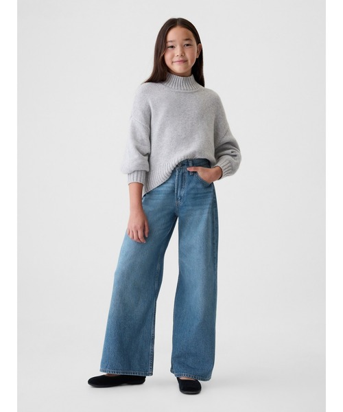 GAP パンツ ミッドライズ バギーデニム (キッズ) キッズ 子供服